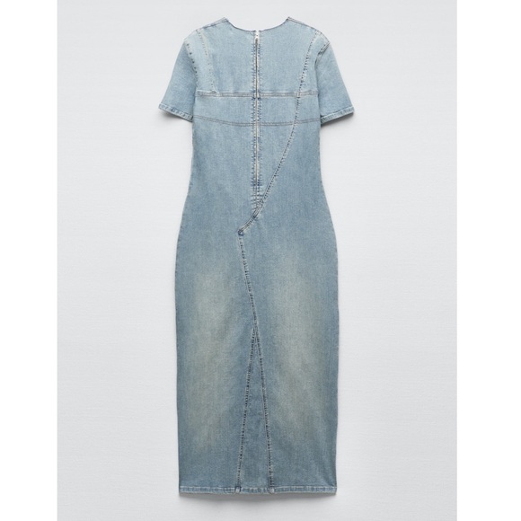 Zara TRF DENIM MIDI DRESS - Picture 5 of 14